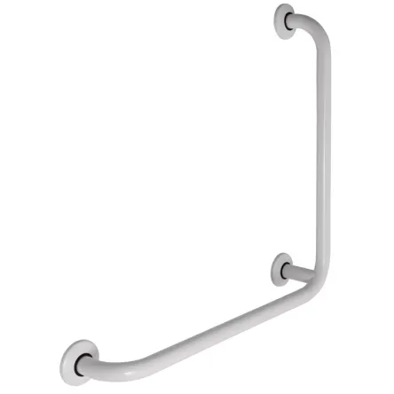 Poręcz kątowa dla niepełnosprawnych 60/60cm 90° fi32mm biała