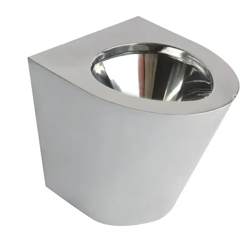 Miska WC stojąca (stal nierdzewna mat)
