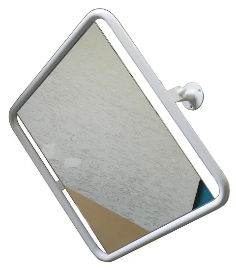 Lustro uchylne w pełnej ramie 600x600mm fi25mm (białe)