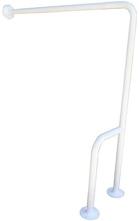 Uchwyt do WC mocowany do podłogi i ściany prawy 70 cm fi 25mm biały
