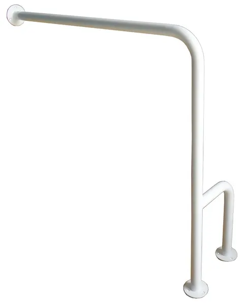 Uchwyt do WC mocowany do podłogi i ściany lewy 70 cm fi 32mm biały