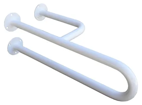 Uchwyt umywalkowy prawy 3-podporowy 60cm fi 32mm biały