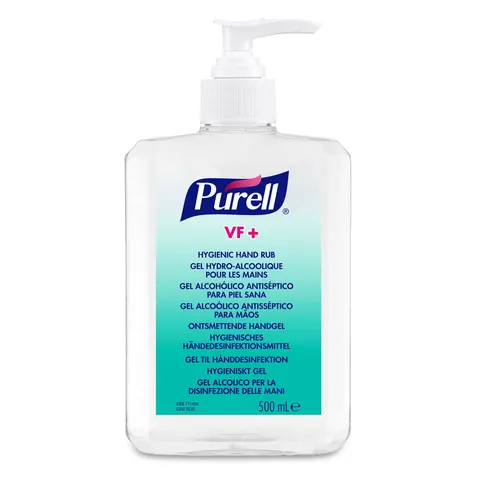 Żel do dezynfekcji rąk w butelce 500ml z pompką VF+ Purell