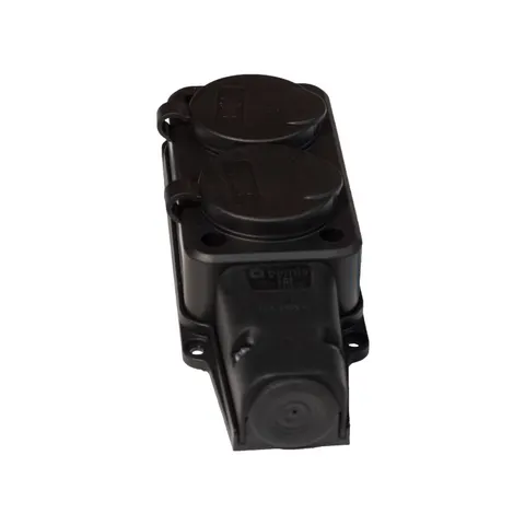 Gniazd gumowe 2-krotne 2x250V IP54 2P+Z