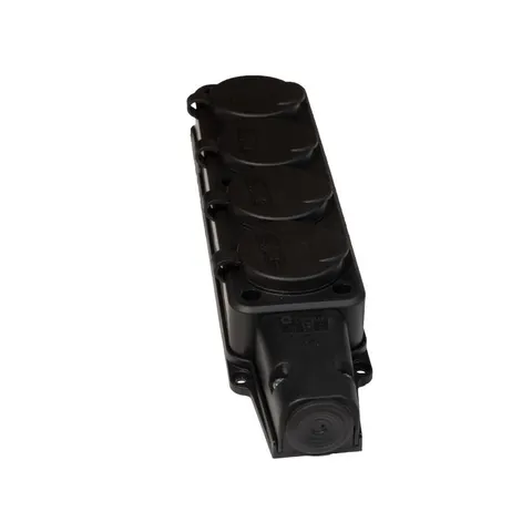 Gniazd gumowe 4-krotne 4x250V IP54 2P+Z