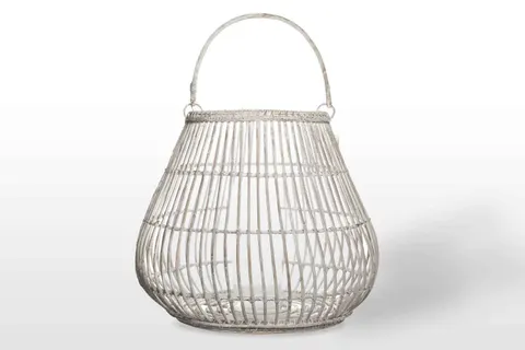 Lampion okrągły CAEN ⌀69cm x wys. 59cm biały przecierany