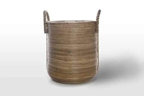 Kosz rattanowy AMIENS ⌀40cm x wys. 45cm naturalny