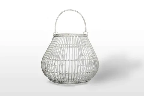 Lampion okrągły CAEN ⌀64cm x wys. 53cm biały przecierany