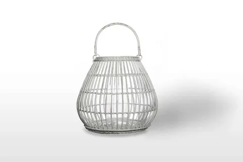 Lampion okrągły CAEN ⌀54cm x wys. 48cm biały przecierany