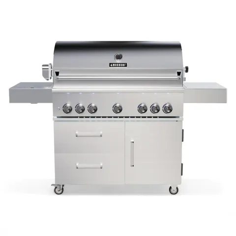 Grill ogrodowy gazowy VESUVIUS PRO 5-palnikowy srebrny
