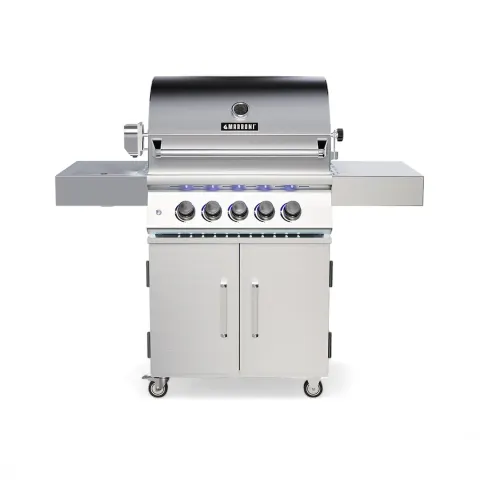 Grill ogrodowy gazowy PANAREA PRO 3-palnikowy srebrny