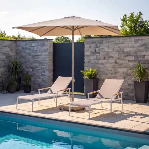 Parasol ogrodowy ​​​​​​ZENITH 2m x 2m mokka