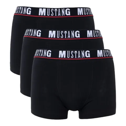MUSTANG BOKSERKI MĘSKIE MAJTKI 3PK CZARNE 4200 1003 400 - Rozmiar: L