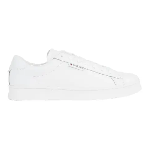 TOMMY HILFIGER BUTY MĘSKIE SKÓRZANE TJM LEATHER LOW CUPSOLE BIAŁE EM0EM01374 YBL - Rozmiar: 44