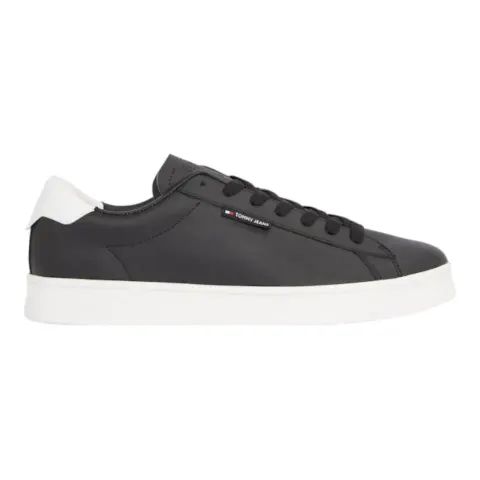 TOMMY HILFIGER BUTY MĘSKIE SKÓRZANE TJM LEATHER LOW CUPSOLE CZARNE EM0EM01374 BDS - Rozmiar: 41