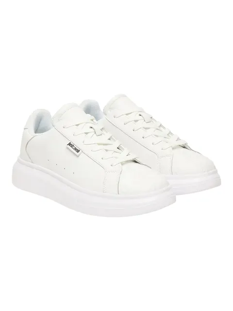 JUST CAVALLI BUTY MĘSKIE FONDO URSA DIS. 1 BIAŁE 79QA3SBE ZPB62 003 - Rozmiar: 43