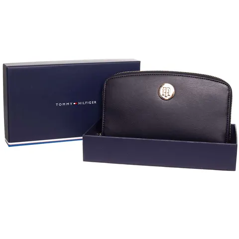 TOMMY HILFIGER PORTFEL DAMSKI TH CHIC LARGE ZA CZARNY AW0AW13649 BDS