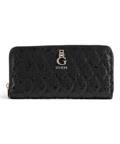 GUESS PORTFEL DAMSKI TAMARA SLG LARGE ZIP AROUND CZARNY SWGG2323146 BLA