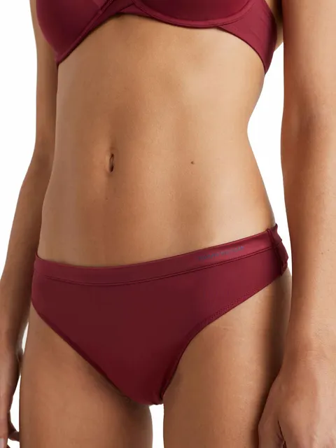 TOMMY HILFIGER STRINGI DAMSKIE MAJTKI THONG BORDOWE UW0UW03259 XJS - Rozmiar: S