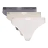 TOMMY HILFIGER STRINGI DAMSKIE MAJTKI THONG (EXT SIZES) 3P GRAFITOWE/BEŻOWE/RÓŻOWE UW0UW04480 0R4 - Rozmiar: S
