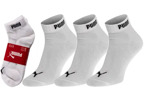 PUMA SKARPETY SKARPETKI STOPKI 3 PARY WHITE 887498 02 - Rozmiar: 39-42