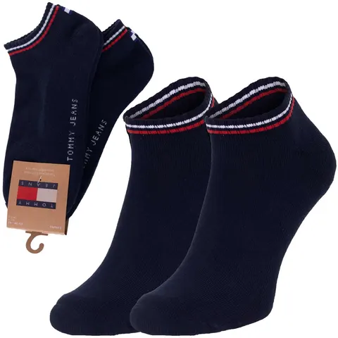 TOMMY HILFIGER SKARPETY SKARPETKI STOPKI 2P GRANATOWE 701228178 002 - Rozmiar: 43-46