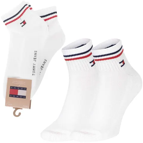 TOMMY HILFIGER SKARPETY SKARPETKI STOPKI 2P BIAŁE 701228177 001 - Rozmiar: 43-46