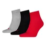 PUMA SKARPETY SKARPETKI STOPKI 3 PARY QUARTER PLAIN CZERWONE/CZARNE/SZARE 938589 07 - Rozmiar: 43-46