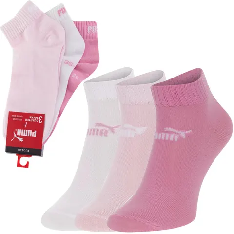 PUMA SKARPETY SKARPETKI STOPKI 3 PARY RÓŻOWE/BIAŁE 947108 01 - Rozmiar: 35-38