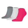 PUMA SKARPETKI STOPKI SNEAKER 3P RÓŻOWE/SZARE/POPIELATE 938624 11 - Rozmiar: 39-42