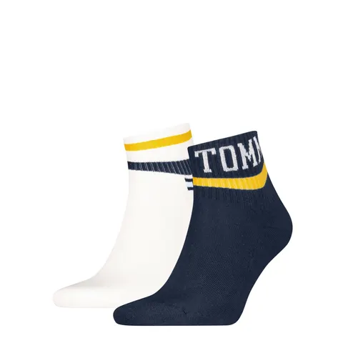 TOMMY HILFIGER SKARPETY SKARPETKI STOPKI 2P BIAŁE/GRANATOWE 701236467 002 - Rozmiar: 43-46