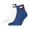 TOMMY HILFIGER SKARPETY SKARPETKI STOPKI 2P BIAŁE/NIEBIESKIE 701228223 012 - Rozmiar: 43-46