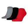 PUMA SKARPETKI STOPKI SNEAKER 3P UNISEX SNEAKER PLAIN CZERWONE/SZARE/CZARNE 938624 01 - Rozmiar: 47-49