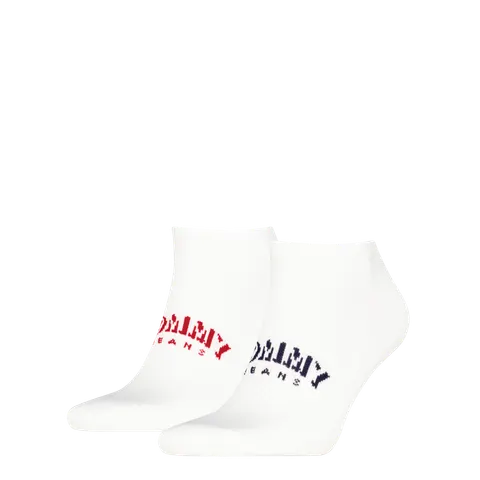 TOMMY HILFIGER SKARPETKI STOPKI TH UNI TJ SNEAKER 2P TOMMY BIAŁE 701242196 001 - Rozmiar: 35-38