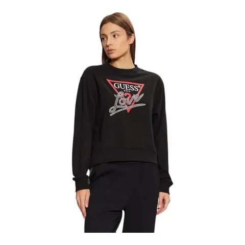 GUESS BLUZA DAMSKA CN LOVE TRIANGLE CZARNA W5RQ04KB683 JBLK - Rozmiar: S