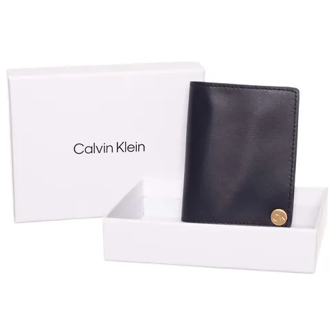 CALVIN KLEIN PORTFEL MĘSKI MAŁY CK ICON COVERED CARDCASE BLACK K50K509636 BAX