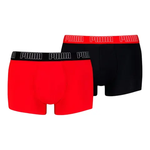 PUMA BOKSERKI MĘSKIE MAJTKI BOXER 2P CZARNE/CZERWONE 938321 07 - Rozmiar: L