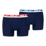PUMA BOKSERKI MĘSKIE MAJTKI MEN EVERYDAY MULTI LOGO BOXER 2P GRANATOWE 938325 03 - Rozmiar: XL