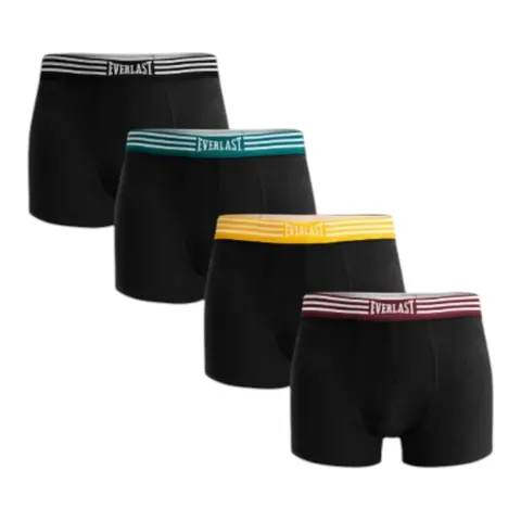 EVERLAST BOKSERKI MĘSKIE MAJTKI 4 PAK CZARNE BM034 - Rozmiar: M