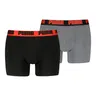 PUMA BOKSERKI MĘSKIE MAJTKI BASIC BOXER 2P CZARNE/SZARE 938320 34 - Rozmiar: L