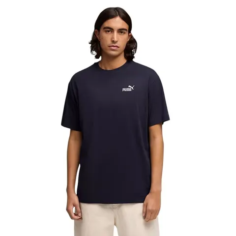 PUMA KOSZULKA MĘSKA T-SHIRT ESS RELAXED SMALL NO. 1 LOGO TEE GRANATOWA 689153 16 - Rozmiar: L