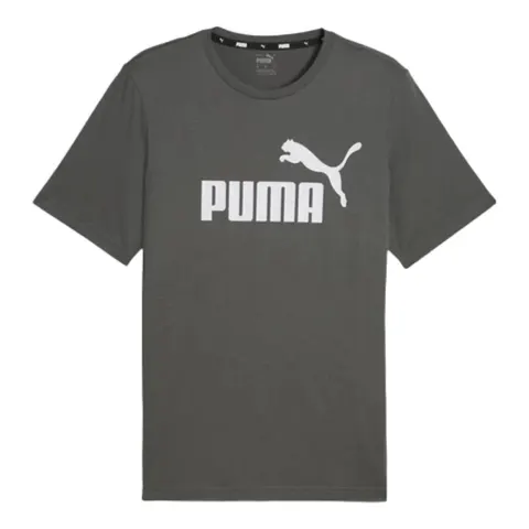 PUMA KOSZULKA MĘSKA T-SHIRT ESS LOGO TEE SZARA 586667 15 - Rozmiar: M