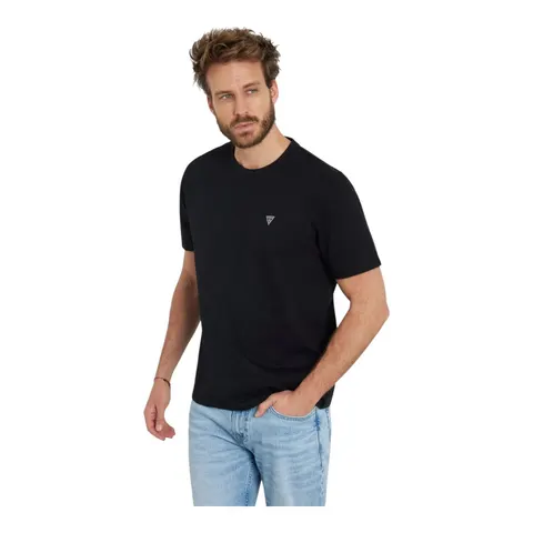 GUESS KOSZULKA MĘSKA T-SHIRT SS CN PATCH TEE CZARNA M4YI0AKCCM1 JBLK - Rozmiar: L