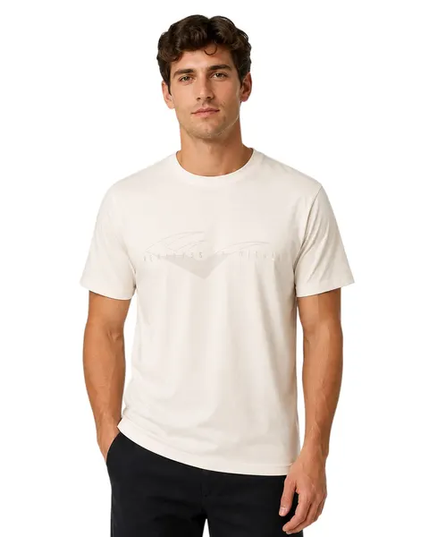 EVERLAST KOSZULKA MĘSKA T-SHIRT ECRU TMB003 1100 - Rozmiar: M