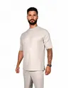 SAUVAGE KOSZULKA T-SHIRT MĘSKI COMO KOŚĆ SŁONIOWA SAUVAGE2067-IVORY - Rozmiar: S