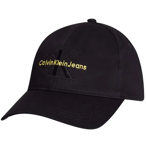 CALVIN KLEIN CZAPKA Z DASZKIEM MONOGRAM CAP CZARNA K60K606624 0GN