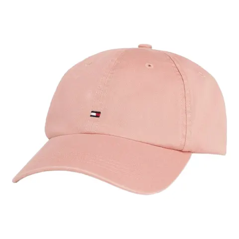 TOMMY HILFIGER CZAPKA Z DASZKIEM TH FLAG SOFT 6 PANEL CAP RÓŻOWA AM0AM12303 TJ5
