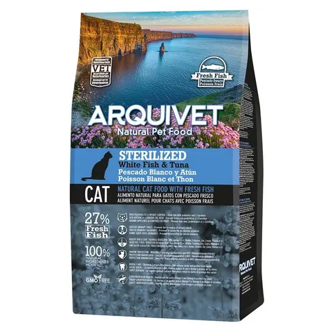 ARQUIVET CAT Sucha karma dla kotów sterylizowanych z białą rybą i tuńczykiem 1,5 kg