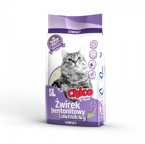 CHICO Żwirek bentonitowy Compact Lawenda 5l