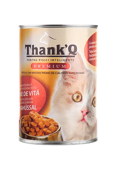 THANK'Q KOT z wołowiną w puszce dla kotów 415g